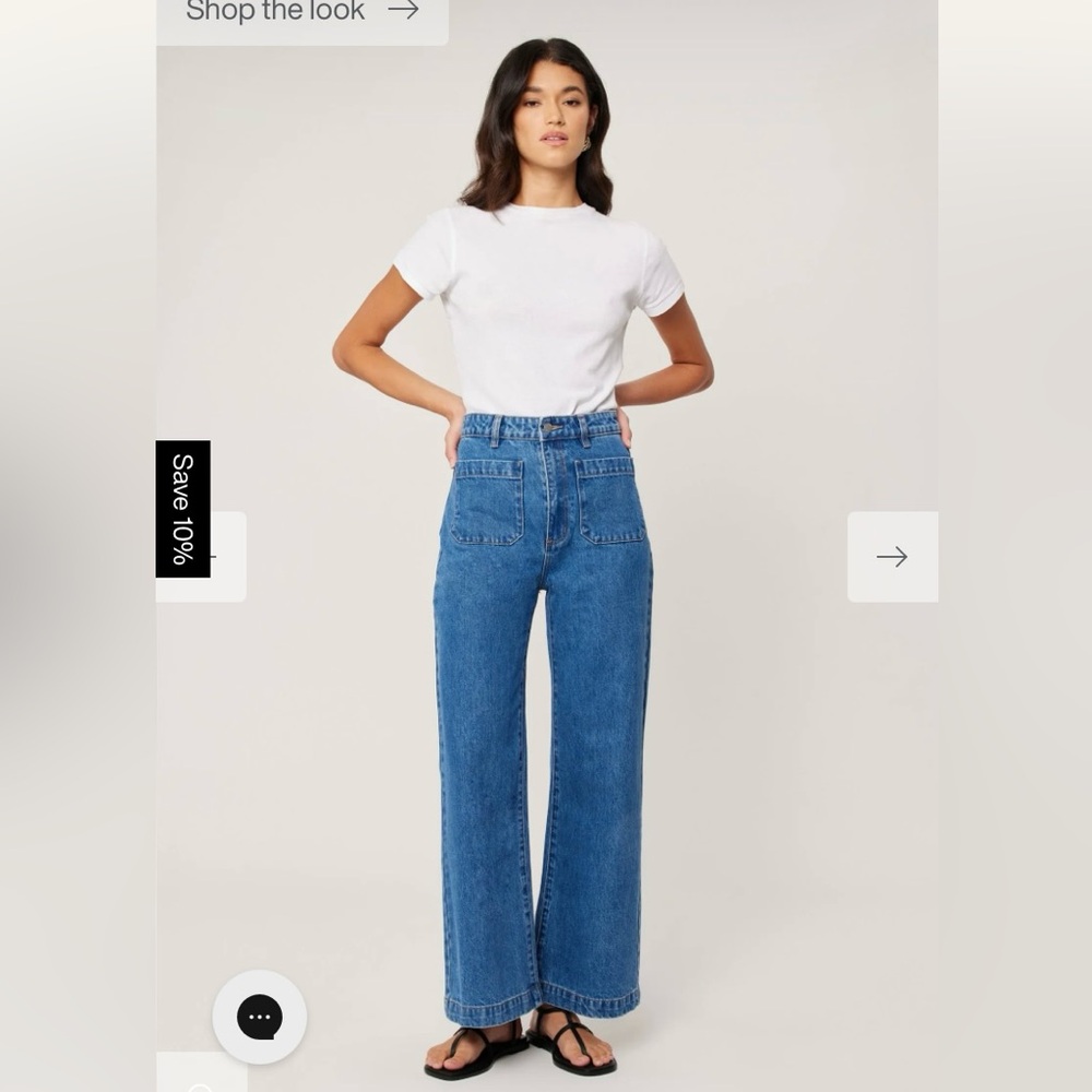 Rolla’s High Rise Wide Leg Sailor Ankle Jean
